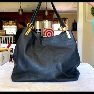 Vince Camuto  Rhys Tote Black leather pebble bag.